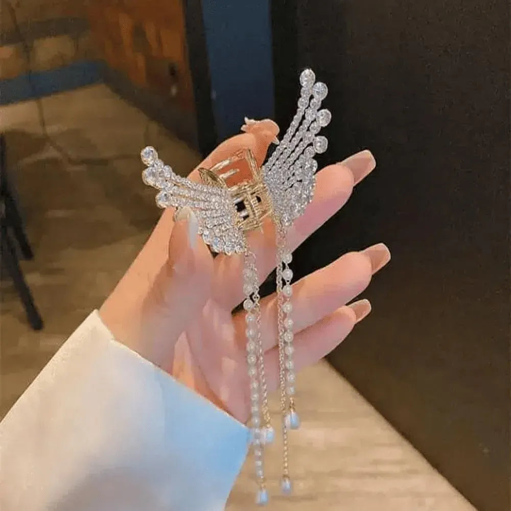 Trendy Zircon Butterfly Hair Claw (PJX-929)