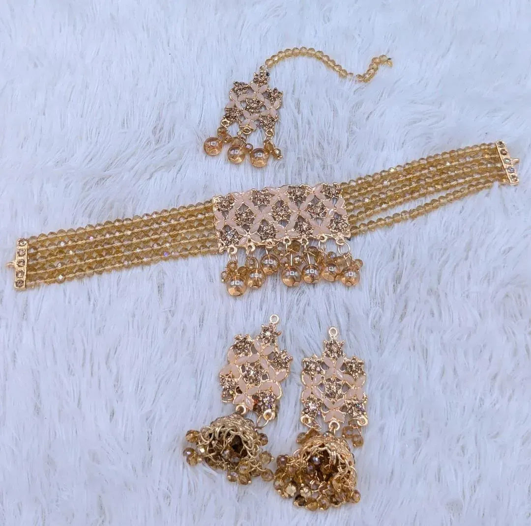 Pearl Stone Pearl Choker Set