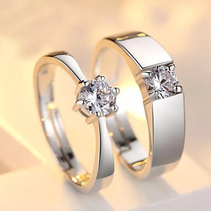 Silver Plated Couple's Ring
