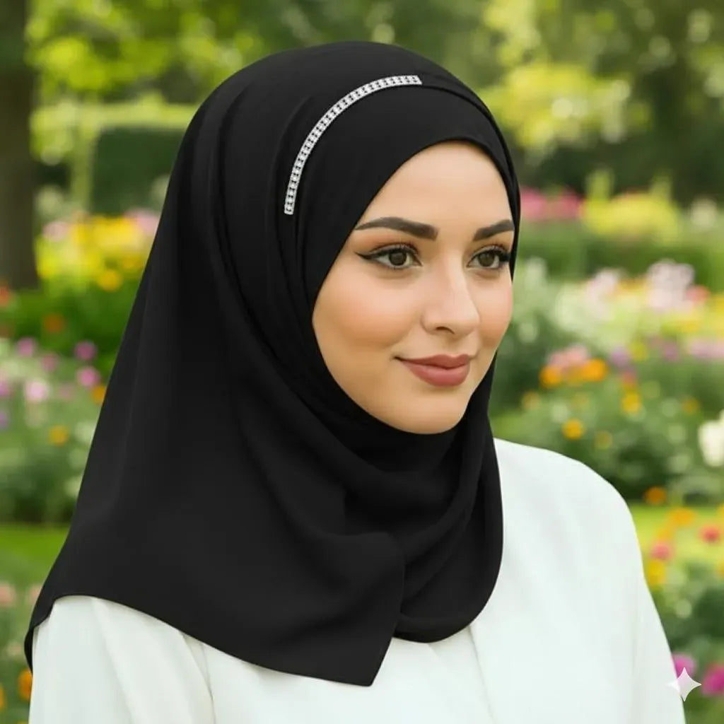 Instant Double Loop Scarf for Women - High Quality Bubble Chiffon Ready to Wear Hijab - Stylish & Breathable Large Size Shawl