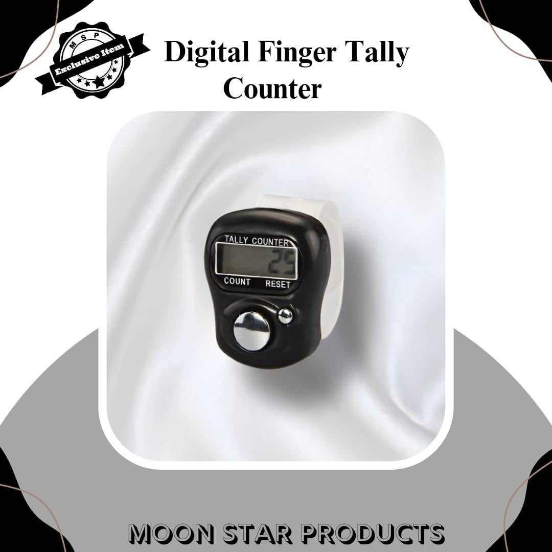 Digital Finger Tally Counter Black Plastic Cricket Classroom Use