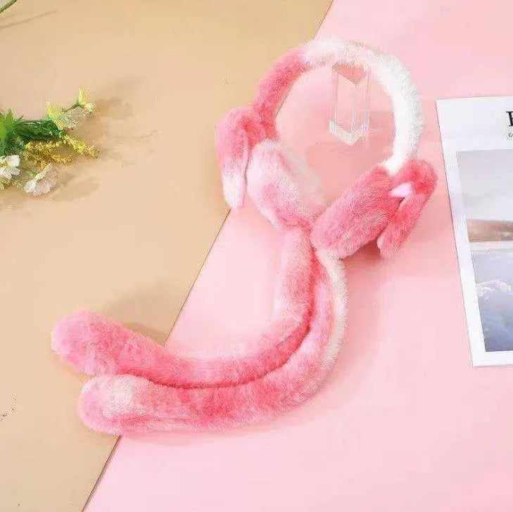 Premium Kids Plush Bunny Earmuffs - 1Pc