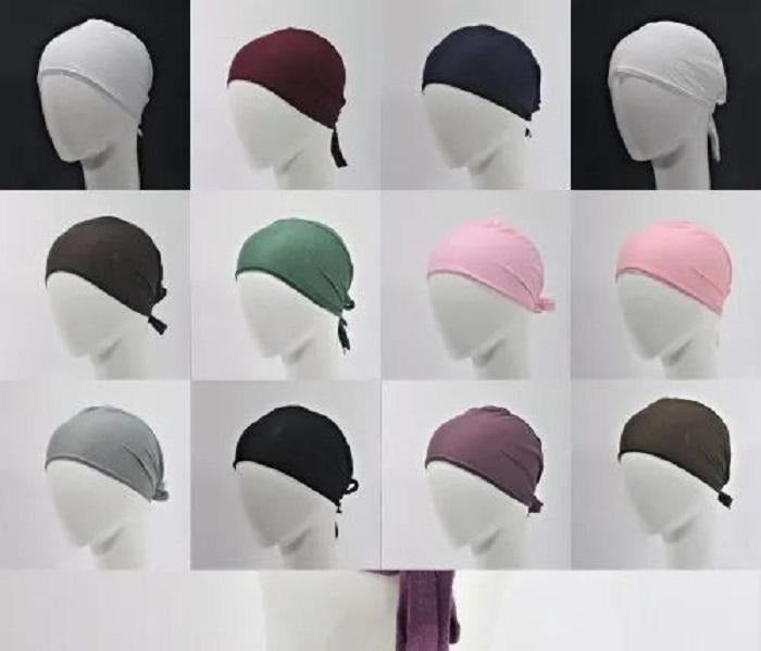 Multipurpose Hijab Caps Set 6 Colors Jersey Lightweight
