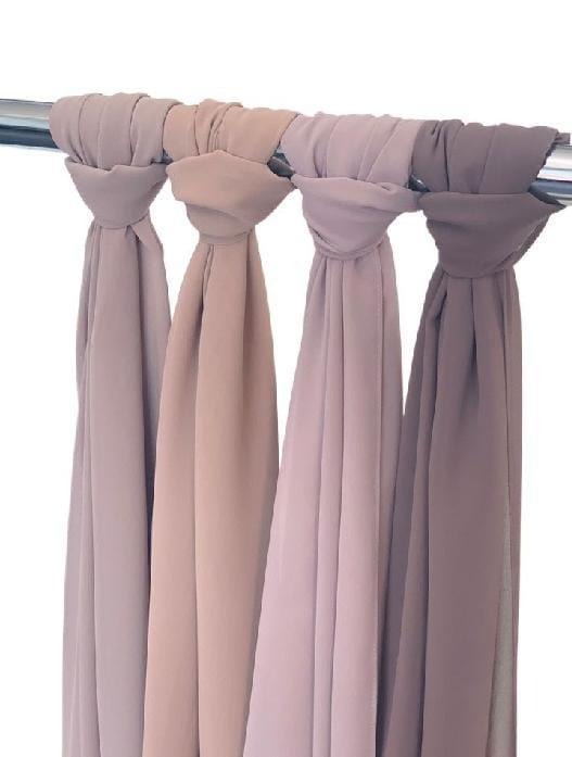 4 Pcs Multicolor Chiffon Stoles for Women