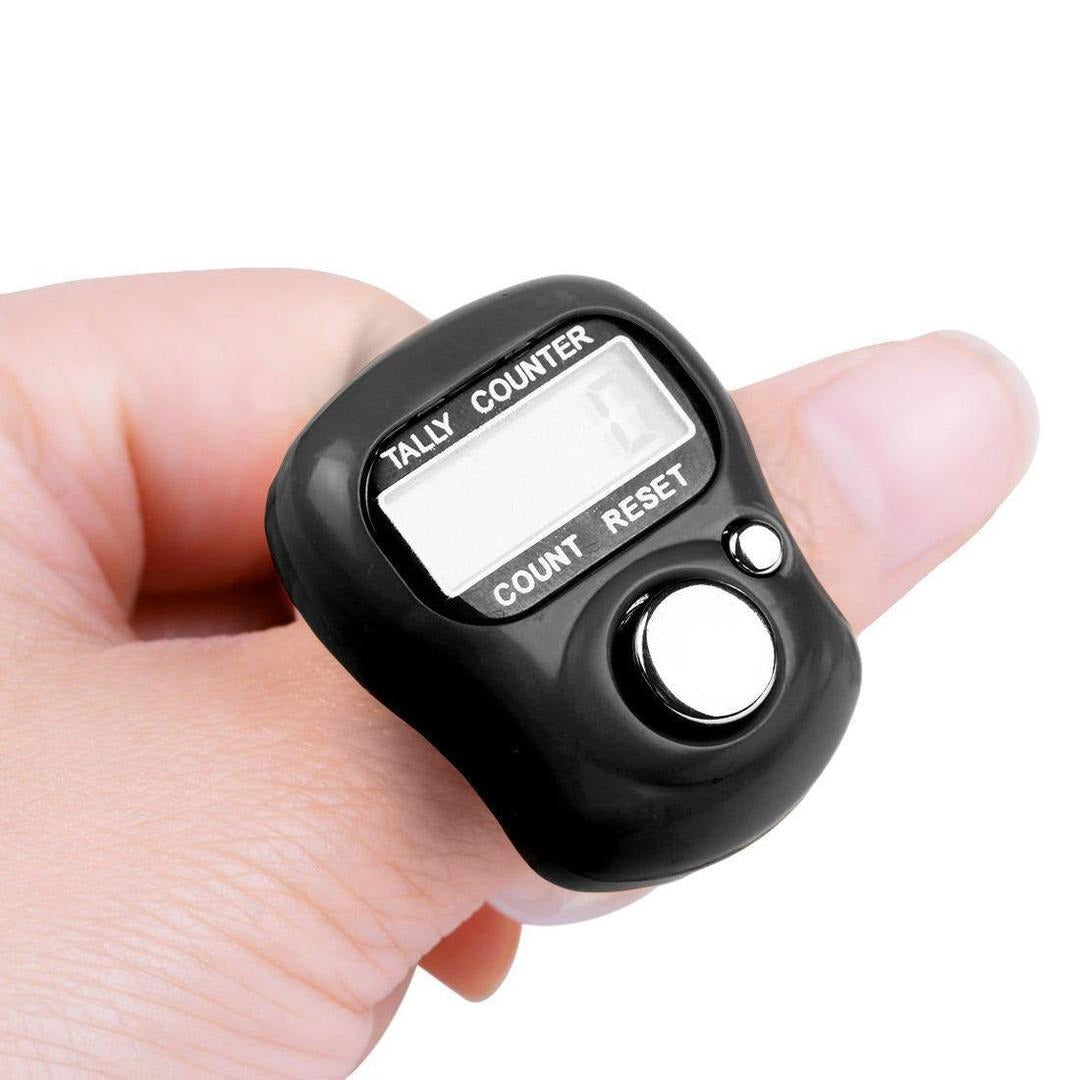Digital Finger Tally Counter Black Plastic Cricket Classroom Use