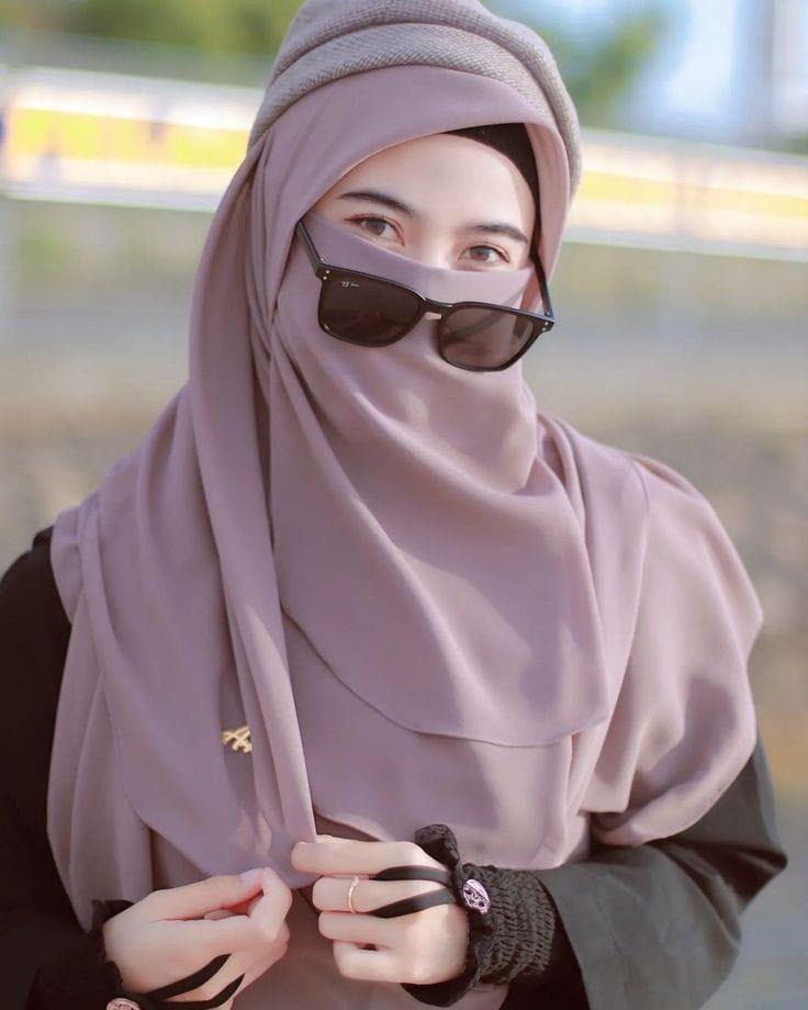 Chiffon 2 Pcs Hijab Set Brown Plain Lightweight
